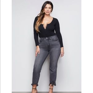 Good American Feel Good Long Sleeve Bodysuit